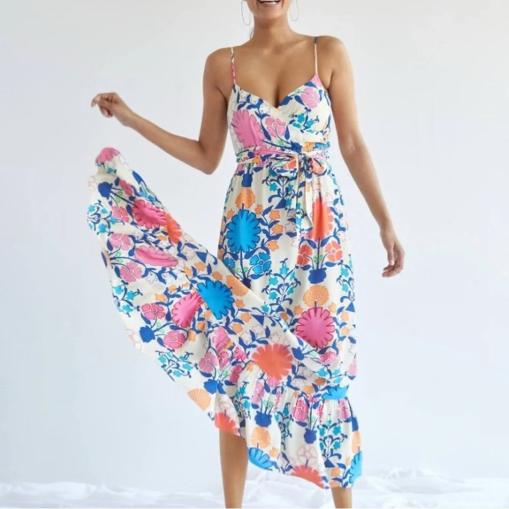 NWOT Anthropologie Plenty by Tracy Reese Poppies Maxi Dress - Size XSP - Picture 1 of 16